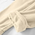 thumbnail image 3 of Clearance! Horkkom Fuzzy Pajama Pants Warm Soft Plush Long Pajama Pants Women Fleece Button Elastic Waist Solid Color Bottoms Sleepwear, Gifts for Women, 3 of 5
