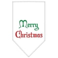 thumbnail image 1 of Merry Christmas Screen Print Bandana White Large, 1 of 1