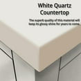 thumbnail image 5 of 84 In. W Bath Vanity With White Quartz Countertop, Faucet, 36 Mirrors - Modern Bathroom Cabinetry Double W, Top, Stylish Decoration, 5 of 7