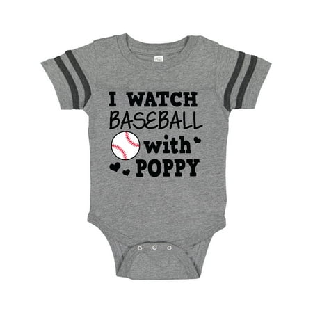 

Inktastic I Watch Baseball with My Poppy Gift Baby Boy or Baby Girl Bodysuit