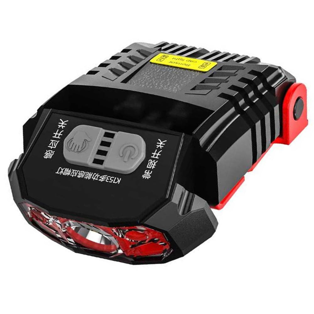 Portable LED Headlamp Clamping on Hat Free Hands for Outdoor Running Camping Hiking