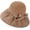 Khaki, variant on CoCopeaunts Wide Brim Bucket Hat for Women Spring Summer Leisure Sunscreen Fisherman Hat Ladies Outdoor Anti-UV Straw Hat Top