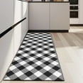 thumbnail image 4 of Black White Checkerboard Checkered Pattern Kitchen Rug Mat,Kitchen Runner Rugs Non Skid Washable,Decorative Kitchen Floor Mats for Kitchen,Sink,Laundry,17"X47", 4 of 5