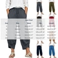 thumbnail image 3 of Karymi Capri Pants for Women Thick Cropped Sweatpants, Elastic Drawstring Waist Jogger Pants, Button Decor Irregular Split Hem Trousers with Side Pockets, 3 of 9