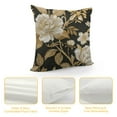 thumbnail image 4 of Nawypu  Peonies and Roses Throw Pillow Cover Gold and White Flower Leaves Foliage Berries Oriental Style Luxury Bloom Pillow Case Decorative Men Women Boy Girl Room Cushion Cover for Couch, 4 of 5