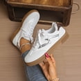 thumbnail image 5 of YLYL Women's Sneakers Lace up Non Slip Retro Classic Fashion Casual Comfort Walking Shoes, 5 of 9