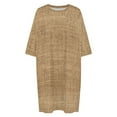thumbnail image 4 of Textile Burlap Horizontal Background with Natural Texture Sleepshirts For Sleeping Travels Loose Sleepdress Pajama Dress Soft Nightdress Sleepwear, 4 of 7