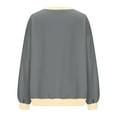 thumbnail image 6 of Iyufng Tops for Women Plus Size,Women's T-Shirts,Women's Fashionable Loose Fitting Casual Color Blocking Round Neck Long Sleeved Top, 6 of 7