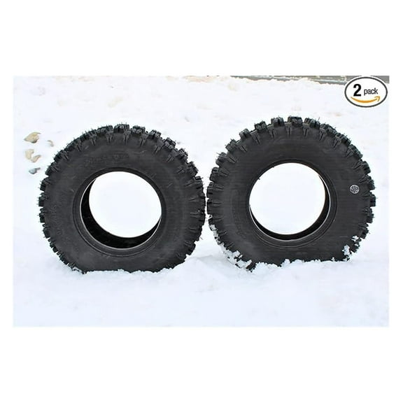 - Set of Two 13/4.10-6 Non-Directional 2 Ply Snowblower Tires | Tubeless | ATW-053 | Fits Rim Size: 6x3.25 | Excellent Traction