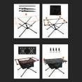thumbnail image 4 of Tignapoo Ultralight Portable Aluminum Folding Table for Outdoor Camping, Hiking, and Tactical Use with Net Bag - Black, 4 of 6
