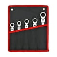 thumbnail image 4 of Juego de llaves de trinquete combinadas métricas con cabezal flexible y engranajes de 72 dientes, multifuncionales Conjunto de 5, 4 of 8