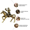 thumbnail image 5 of LABSERRON 1Pcs Monkey Riding Horse Statue Golden Brass Feng Shui Desktop Adornment 3.14X3.03X1.18In, 5 of 8