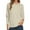 Beige, variant on Fiaer Pullover Sweaters for Women Plus Size Trendy White Crew Neck Long Sleeve Loose Fit Warm Comfort Tops White XL