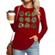 thumbnail image 1 of Xuyuer Women St. Patrick's Day Sweatshirts Shamrock Shirt Clover Printed Long Sleeve Irish Gift Casual Loose Fit Tops, 1 of 5
