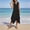 Black women's boho midi dress a1, variant on Women's V Neck Sleeveless High Low Flowy Casual A-Line Midi Dress Solid Boho Beach Vacation Dresses, Red 2XL