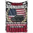 thumbnail image 2 of US Navy Gifts for Men, Submarine Veteran Gifts for Men/Women, Flannel Blanket 50" x 60", 2 of 6