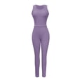thumbnail image 5 of cfhntfmh Womens 3 Piece Pajama Sets Ribbed Knit Long Sleeve Cardigan with Tank Top Slim Leg Pants Outfits Loungewear Pjs Set, 5 of 6