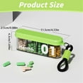 thumbnail image 2 of Small Pill Case with 4 Independent Compartment, Portable Pill Container for Purse or Pocket, Travel Pill Box, Double Waterproof Pill Organizer, 1 Pcs, 4.33x0.98x1.69", 2 of 6
