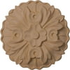 5"W x 5"H x 3/4"P Kent Floral Round Rosette, Rubberwood