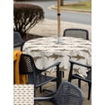 thumbnail image 5 of Outdoor Tablecloth with Umbrella Hole for Patio/Picnic/Party/Camping, Coastal Shark Waterproof Table Cloth Square Cover Washable, Ocean Sea Nautical Rustic (60"x 60"), 5 of 8