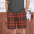 thumbnail image 7 of GZHJMY Buffalo Plaid Pajama Pants Short for Men, Lounge Pants Lightweight Men Pajama Bottoms with Drawstring Pockets, Christmas New Year Birthday Gifts, X-Large, 7 of 7