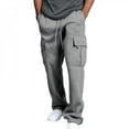 thumbnail image 5 of [Brand Clearance!]Sweatpants Cargo Pants Men Straight Leg Trouser Baggy with Pockets Elastic Waist, 5 of 5