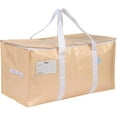 thumbnail image 3 of Primo Bags Heavy Duty Moving Packing and Storage Bags Storage Totes - Reusable Alternative to Moving Boxes with Strong Handles & Zippers Fold Flat Winter Wheat 27 X 14 x 14 inches 2 Pack, 3 of 9