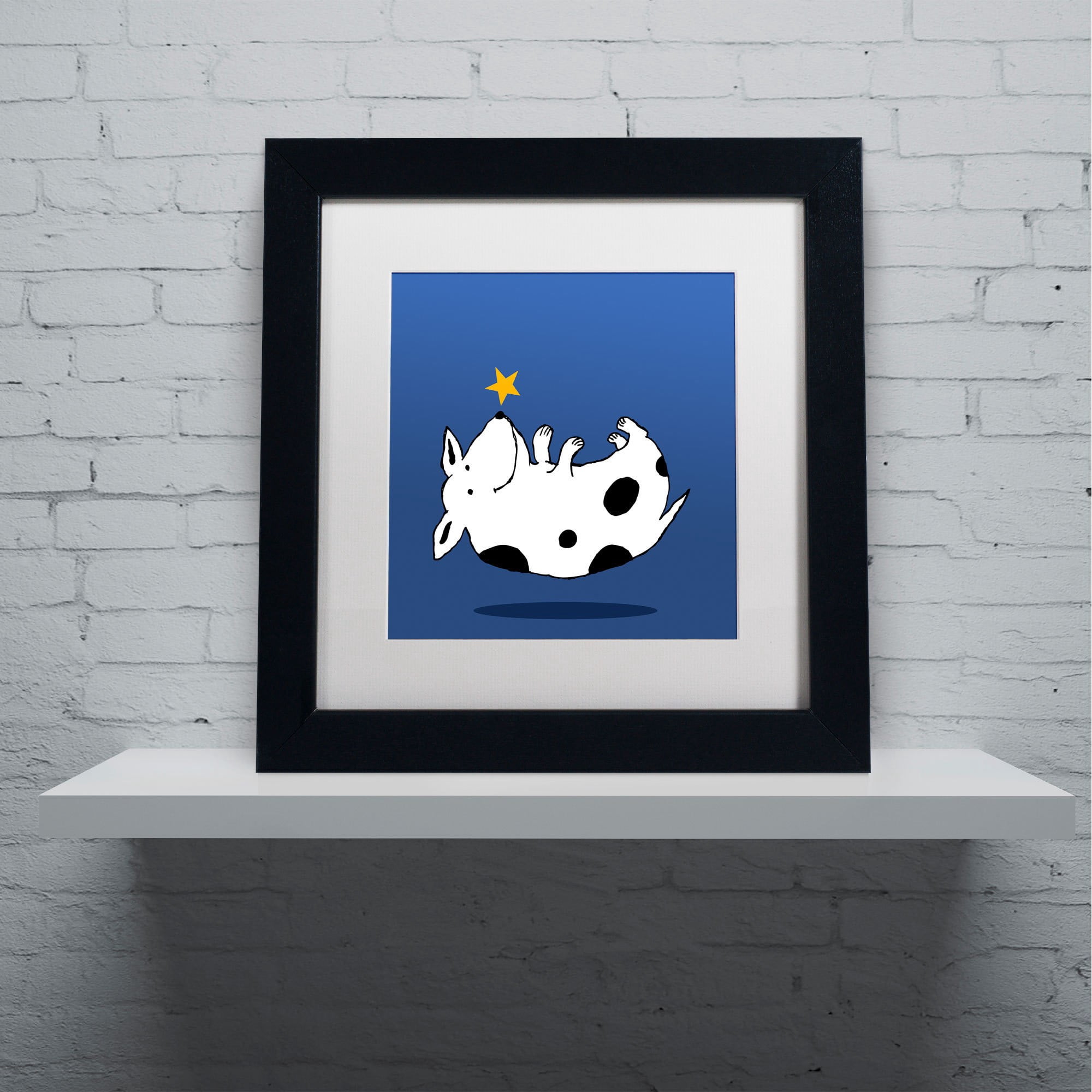Carla Martell 'Star Dog' Matted Framed Art