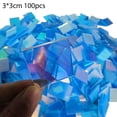 thumbnail image 1 of Lttoisl 100-Pack Rainbow Holographic Acrylic Squares, Double-Sided Iridescent Plexiglass Tiles, Mini 2x2cm 3x3cm Holo Acrylic Blocks for DIY Crafts Project Art Decoration, Sturdy Lightweight, 1 of 6