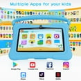 thumbnail image 4 of Veidoo Kids Tablet, 32GB Storage WiFi 7 inch Android Tablet for Toddler, 7'' IPS HD Display, Learning Tablet with IWAWA App, Children's Tablet with Silicone Case (Blue), 4 of 7