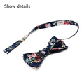 thumbnail image 3 of Men's cotton floral print bow tie, 3 of 5