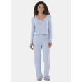 thumbnail image 2 of No Boundaries Pointelle Sleep Pants, 31'' Inseam, Women’s XS-XXL, 2 of 5