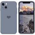 thumbnail image 1 of for iPhone 13 / Mini/Pro/Pro Max Case，Silicone Cases for Women Girly Men Clear Heart Pattern Flexible Protective Cover ShockGray, Pro Max), 1 of 8