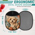 thumbnail image 2 of Beautiful Bloom - Surrounded Pup Kitchen Pot Mat, 7.5x9.4 in Kitchen Mat for Oven, Heat Resistant Soft Quilted Cotton Lining for Safe Backing Cooking, 2PCS, 2 of 4