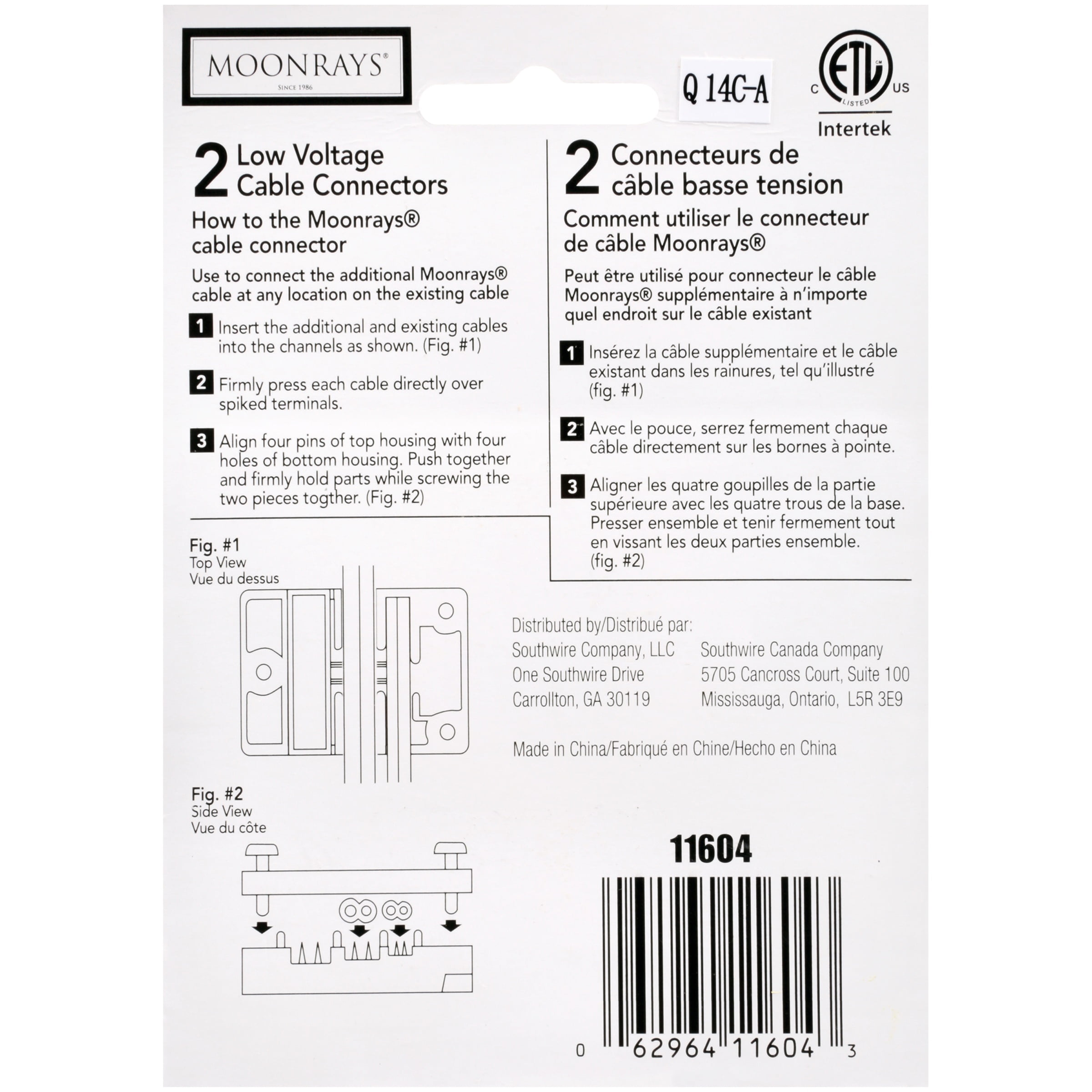 Moonrays Low Voltage Cable Connectors 2 Ct Pack Com