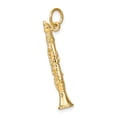 thumbnail image 5 of Real 14kt Yellow Gold 3-D Clarinet Charm Pendant; for Adults and Teens; for Women and Men, 5 of 5