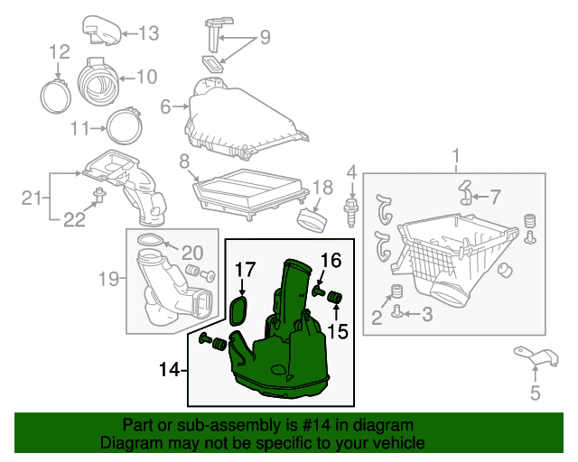 Genuine Honda Lower Resonator 17230-5A2-A00