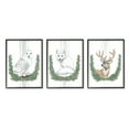 thumbnail image 2 of Stupell Industries Arctic Animals Botanical Leaves Portrait Snowy Owl Deer Fox , 11 x 14, Design by Sara Baker, 2 of 5