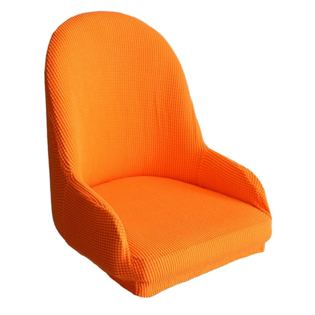 Funda elástica para silla de comedor con respaldo alto, cómoda y lavable. Naranja