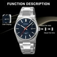 thumbnail image 5 of SKMEI Watch for Men Stainless Steel Waterproof Business Dress Analog Quartz Men's Watch Date Luxury Casual Wrist Watch, 5 of 6