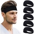 thumbnail image 1 of Diademas Deportivas para Hombres y Mujeres (5 Piezas), Diademas Antideslizantes y Resistentes al Sudor para Correr, Ciclismo, Fitness, Baloncesto, Fútbol ACTIVE Biensenido a ACTIVE, 1 of 5