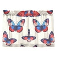 thumbnail image 7 of Yayeee Kitchen Curtains Light Filtering 27"x36" Rod Pocket Short Cafe Window Panel, Blue Butterflies, 7 of 7