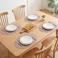 thumbnail image 3 of Placemats Set of 6 Leather Placemats for Kitchen Dining Table Decor Washable Heat Resistant Table Place Mats Champagne Gold 16.9x11.8inch, 3 of 6