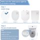thumbnail image 4 of Tapa de WC, Asiento para inodoro, Asiento de inodoro familiar, Asiento de entrenamiento para niños con Desmontaje Rápido, Diámetro: Para adulto: 29 x 23,5 cm44,8 x 37,1 cm, Forma O, 4 of 5