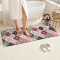 thumbnail image 4 of Pioneer Flower Floral Print Pattern Bathroom Rugs Mat, Non Slip Microfiber Bathroom Rug with Rubber Backing, Soft Mats for Bathroom Floor Tub Shower, 24"x60", 4 of 5