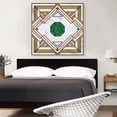 thumbnail image 2 of ARTCANVAS Art Deco Tan Jade Green Design on White Canvas Art Print - Size: 36" x 36" (0.75" Deep), 2 of 9