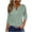 Green, variant on 3/4 Sleeve T Shirts for Women Plus Size Women's Loose Casual Solid V-Neck 3/4 Sleeves 3/4 Sleeves Top Black XXL