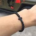 thumbnail image 4 of EOEMY 6mm Chakra Natural Stone Cross Beads Women Men Elastic Bracelets Charm Jewelry, 4 of 9