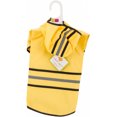 thumbnail image 1 of (Medium) - Fashion Pet Dog Raincoat For Small Dogs | Dog Rain Jacket With Hood | Dog Rain Poncho | 100% Polyester | Water Proof | Yellow w/ Grey Reflective Stripe | Perfect Rain Gear For Your Pet! by, 1 of 12