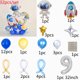 thumbnail image 3 of Globos de aluminio con números y cohetes de astronauta para fiestas temáticas del espacio exterior, decoraciones para fiestas de cumpleaños de niños, suministros para fiestas de baby shower para niños, 3 of 5